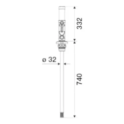 Pneumatyczna pompa oleju, smaru SAE 130, R 3:1, 20 l/min, beczki 50-60kg - RAASM 2/4