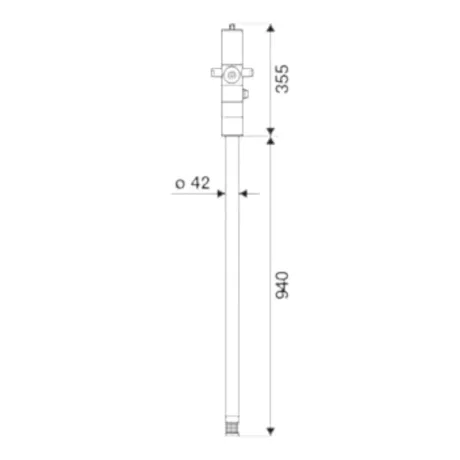 Przejdź do produktu Pneumatyczna pompa oleju, smaru SAE 80, R 1:1, 23 l/min, beczki 180-220kg - RAASM