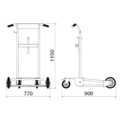 Platforma pod beczki 180 - 220 kg na czterech kołach - RAASM 4/4