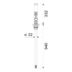Pneumatyczna pompa oleju, smaru SAE 130, R 3:1, 20 l/min, beczki 180-220kg - RAASM 4/4